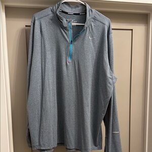 Nike Heather Gray Quarter-Zip Pullover